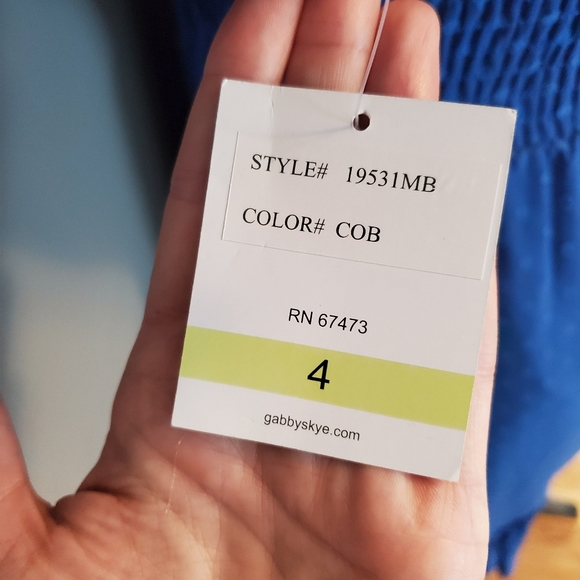 Cobalt royal blue flowy midi dress - Picture 5 of 7